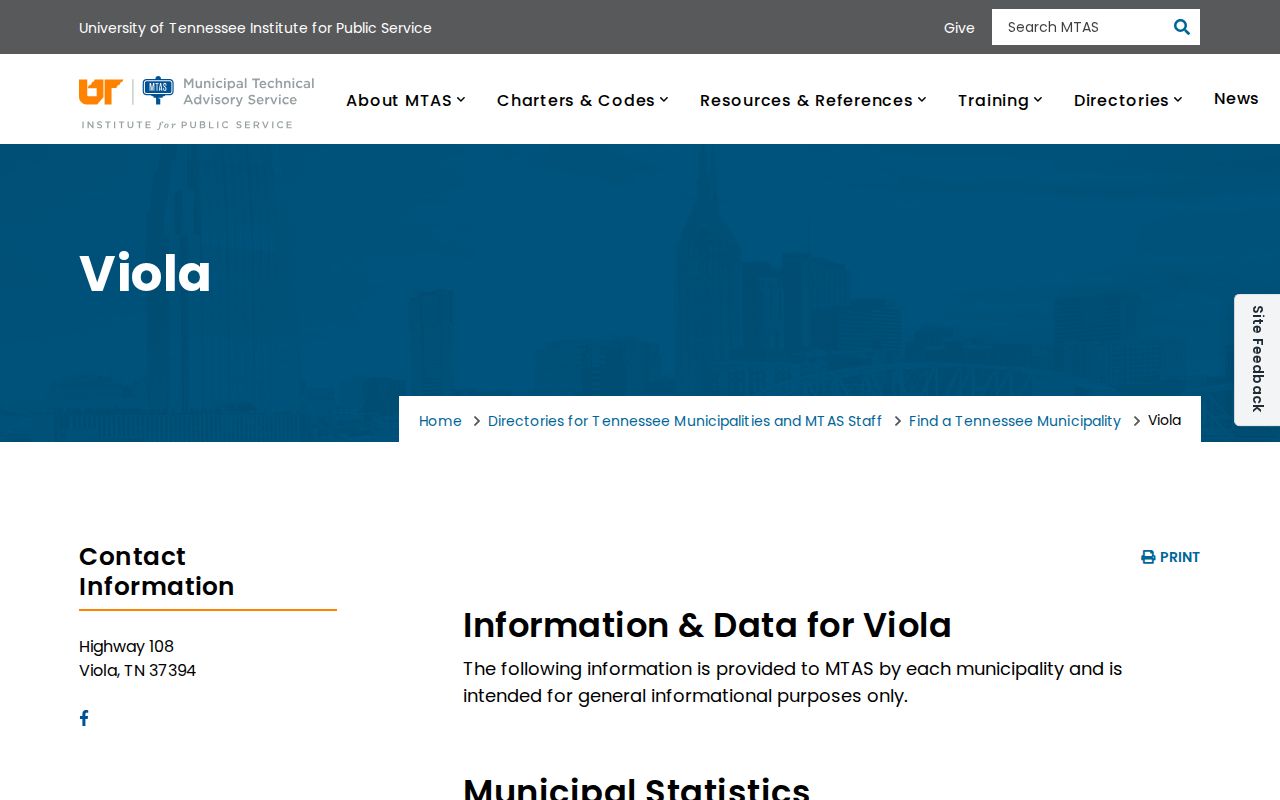 Viola court docket official MTAS municipal directory